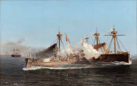 8 de octubre de 1879 . Combate Naval de Angamos. GDB René Norambuena Veliz y Jorge Villarroel Carmona