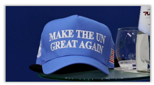 La señal de Trump: La gorra que encendió las alarmas y amenaza candidatura de Bachelet a la ONU.  Néstor Aburto y Josefina Ossandón – BBcl, Noticia