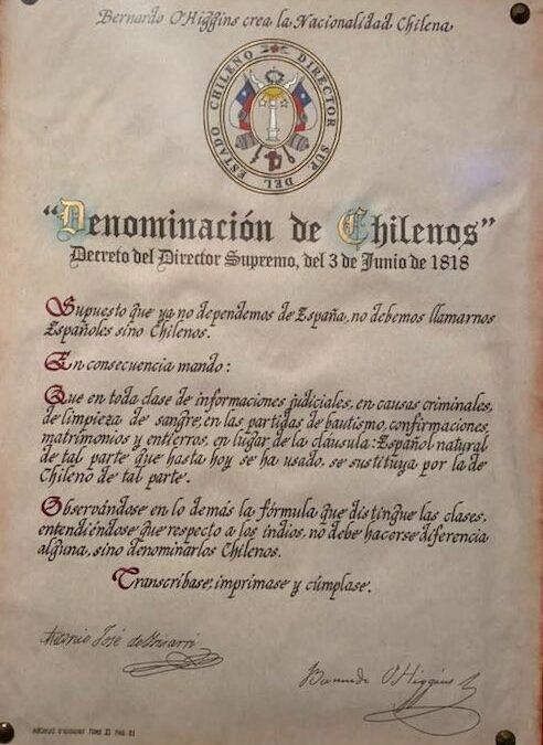 Denominación de “Chilenos”